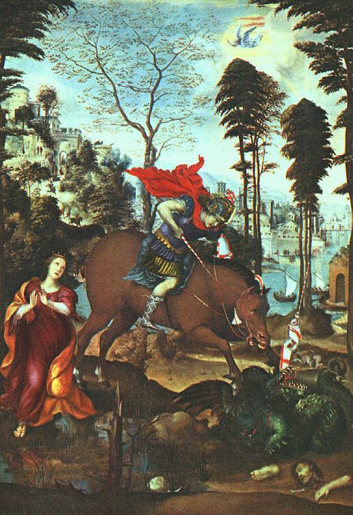 Giovanni Sodoma St.George and the Dragon Sweden oil painting art